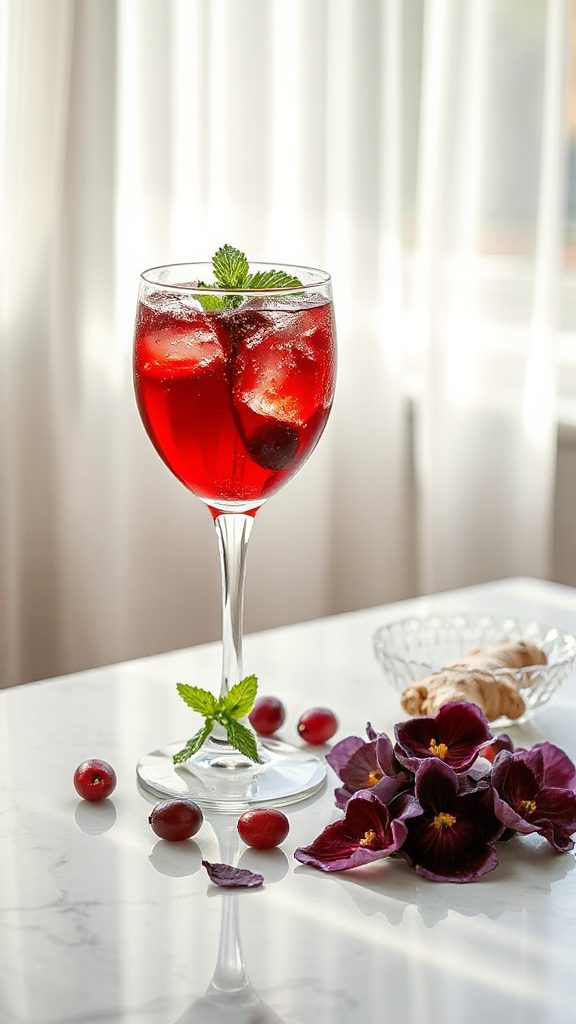 spicy floral gin cocktail