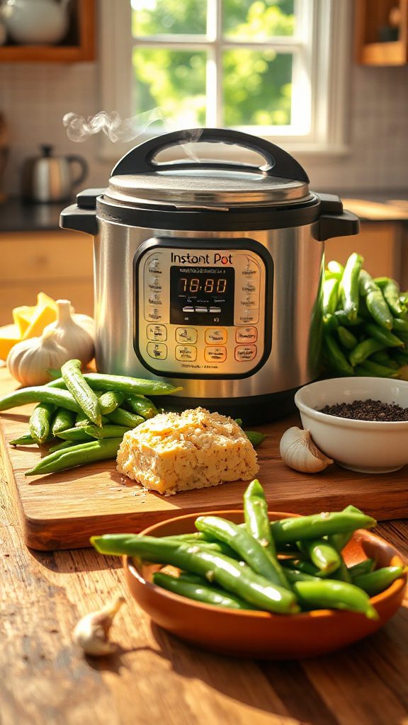 spicy garlic gruy re green beans