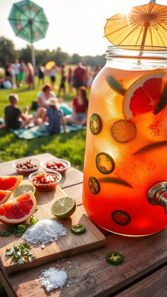 spicy grapefruit tequila punch