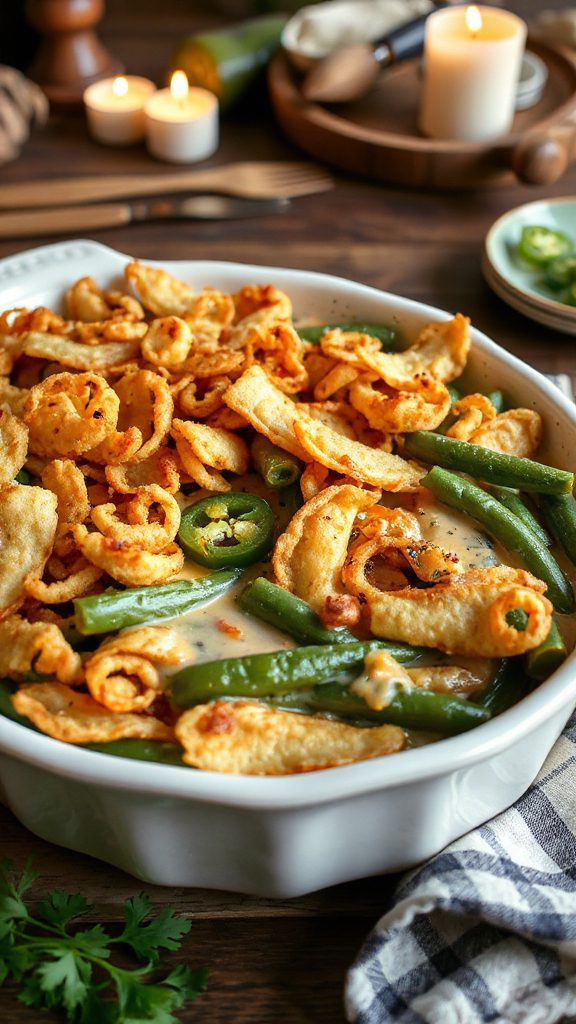 spicy green bean casserole