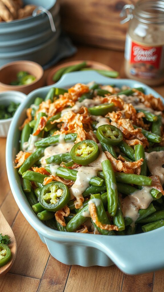 spicy green bean casserole