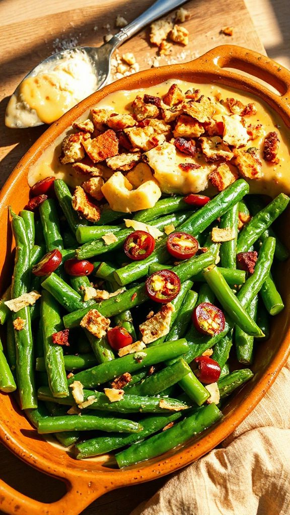 spicy green bean casserole