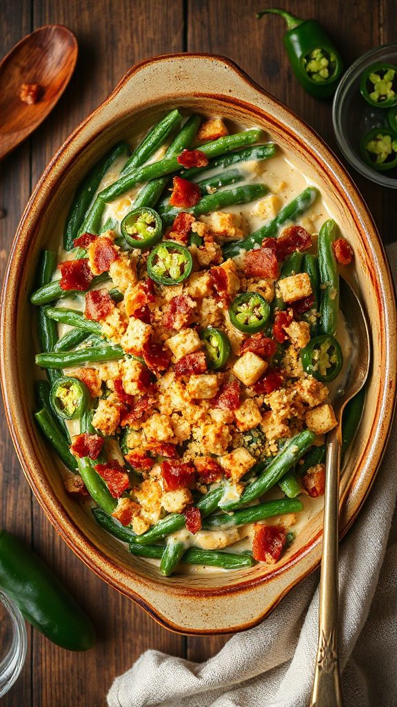 spicy green bean casserole