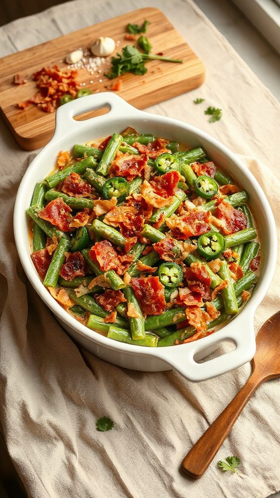 spicy green bean casserole
