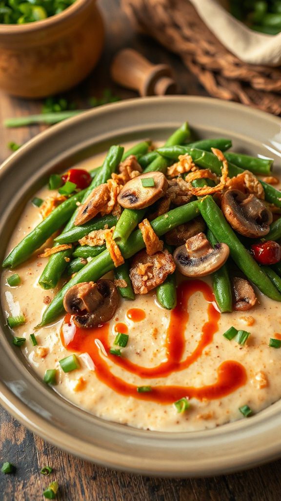 spicy green bean casserole
