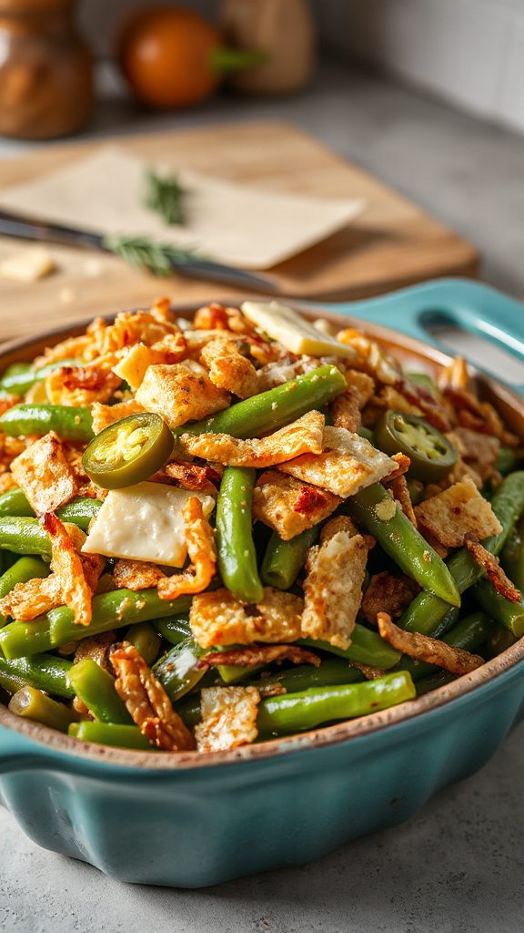 spicy green bean casserole