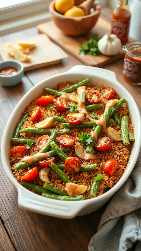 spicy green bean casserole