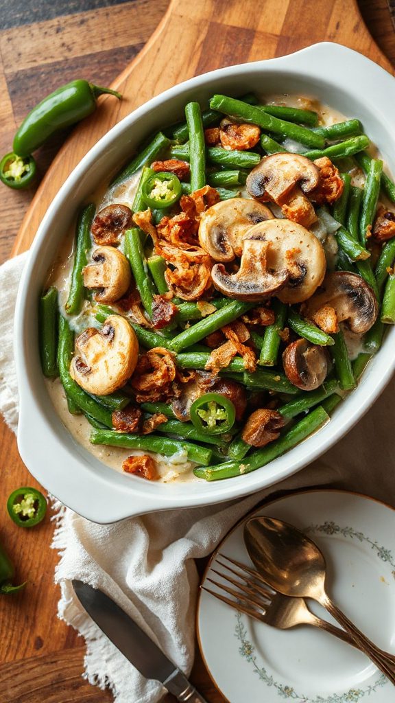 spicy green bean casserole