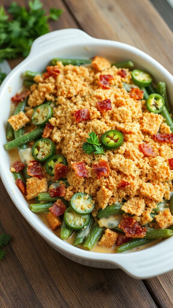 spicy green bean casserole