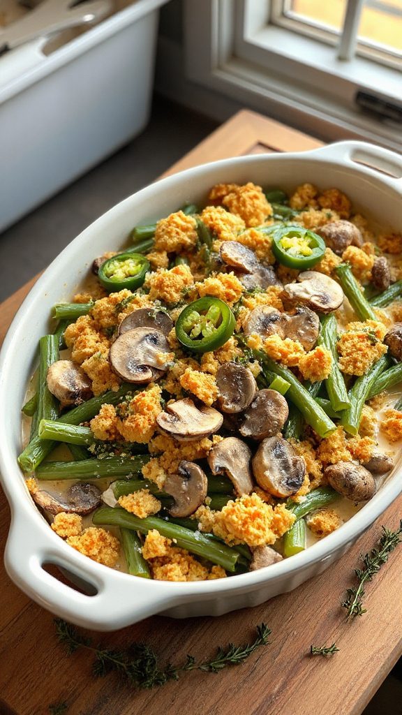 spicy green bean casserole