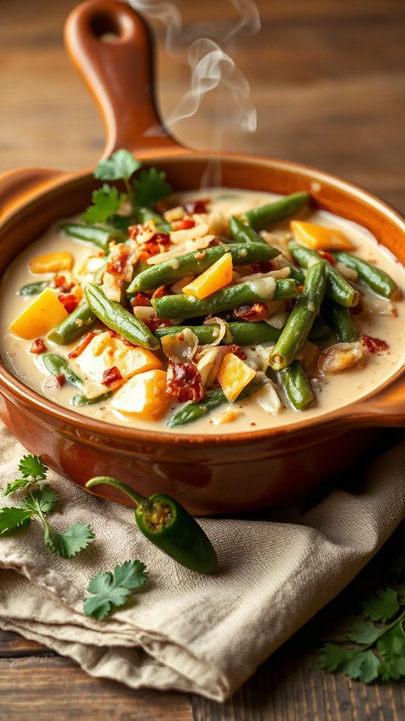 spicy green bean casserole spicy green bean casserole