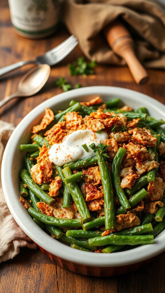 spicy green bean casserole