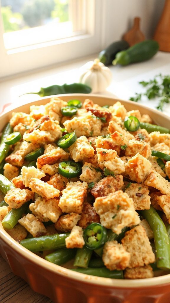 spicy green bean casserole