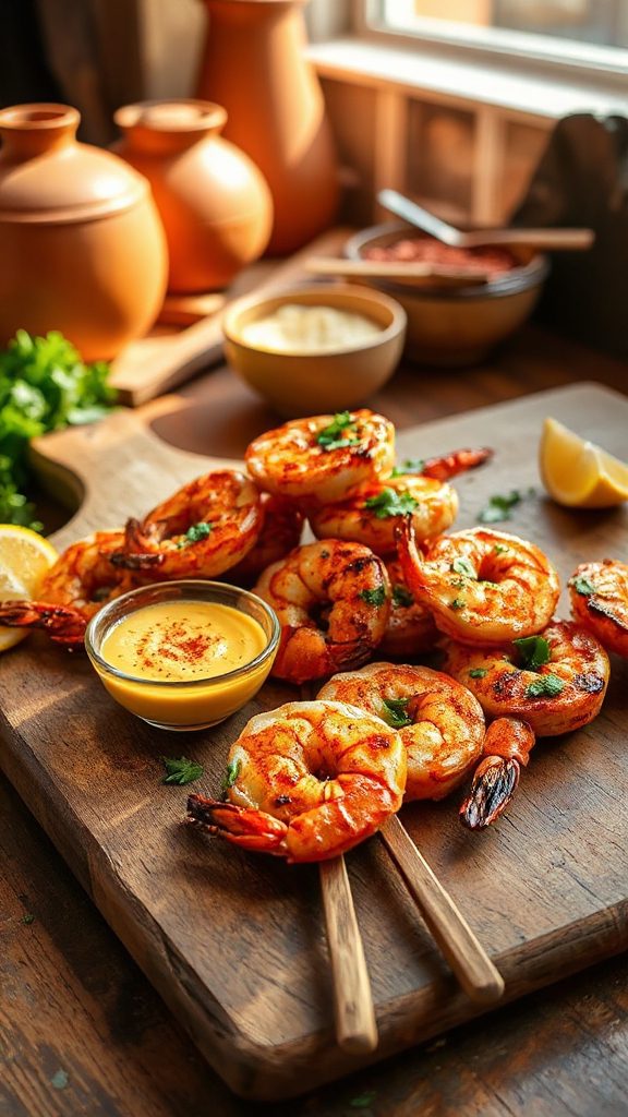 spicy grilled shrimp skewers