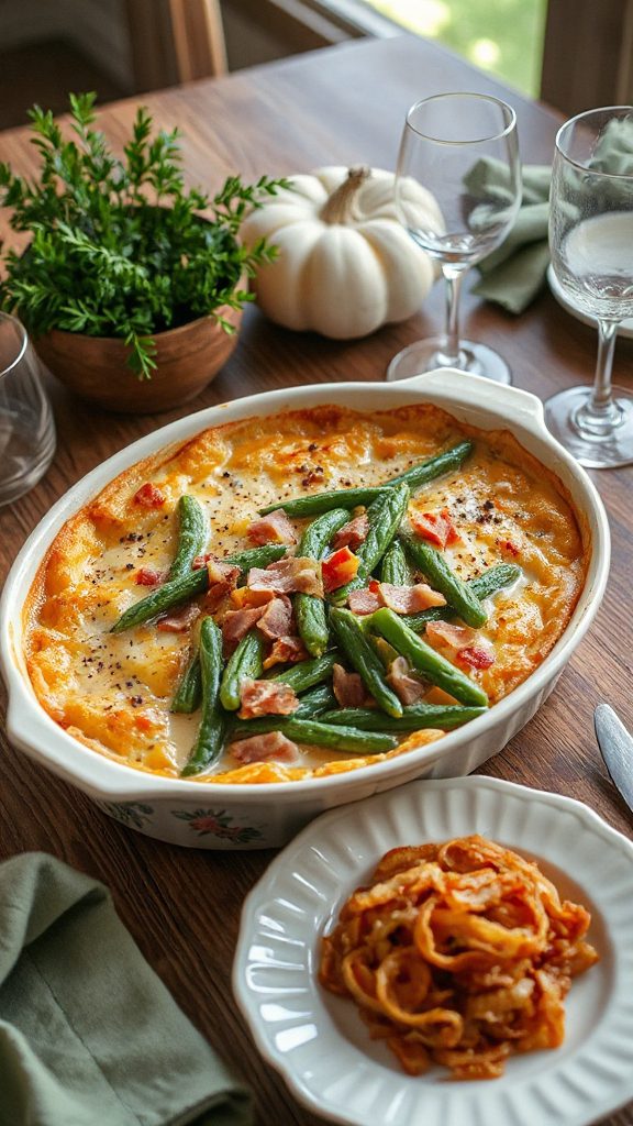 spicy ham green bean casserole