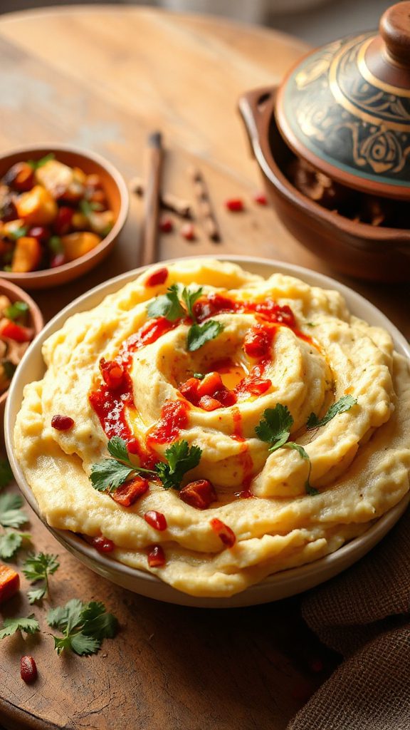 spicy harissa mashed potatoes