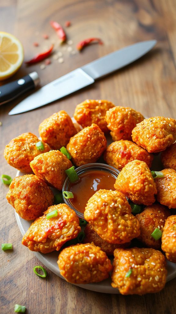 spicy honey garlic nuggets