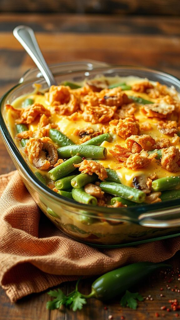 spicy jalape o green bean casserole