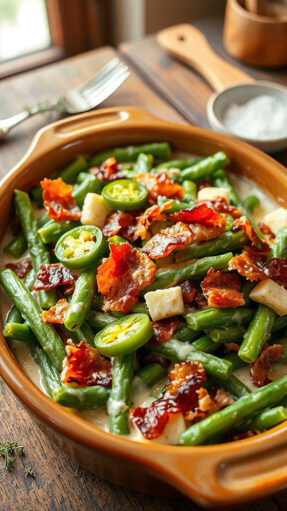 spicy jalape o green bean dish