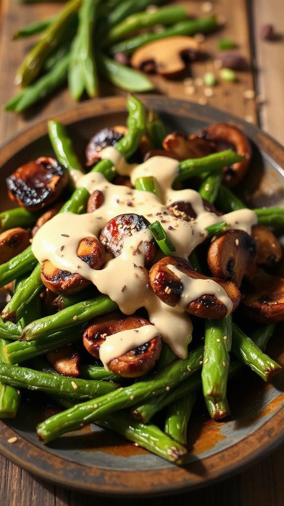 spicy miso green beans casserole spicy miso green beans casserole