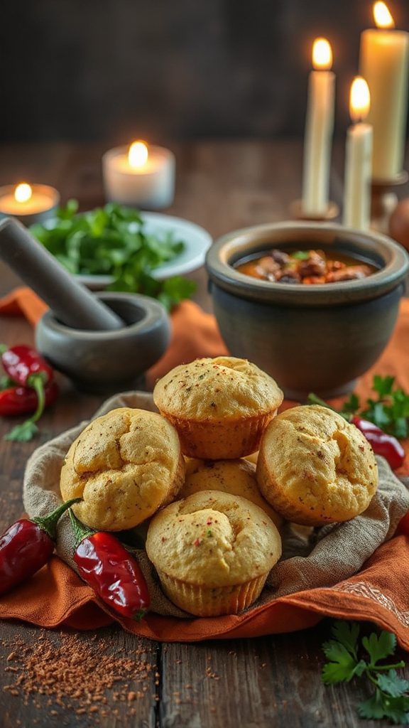 spicy mitmita cornbread muffins
