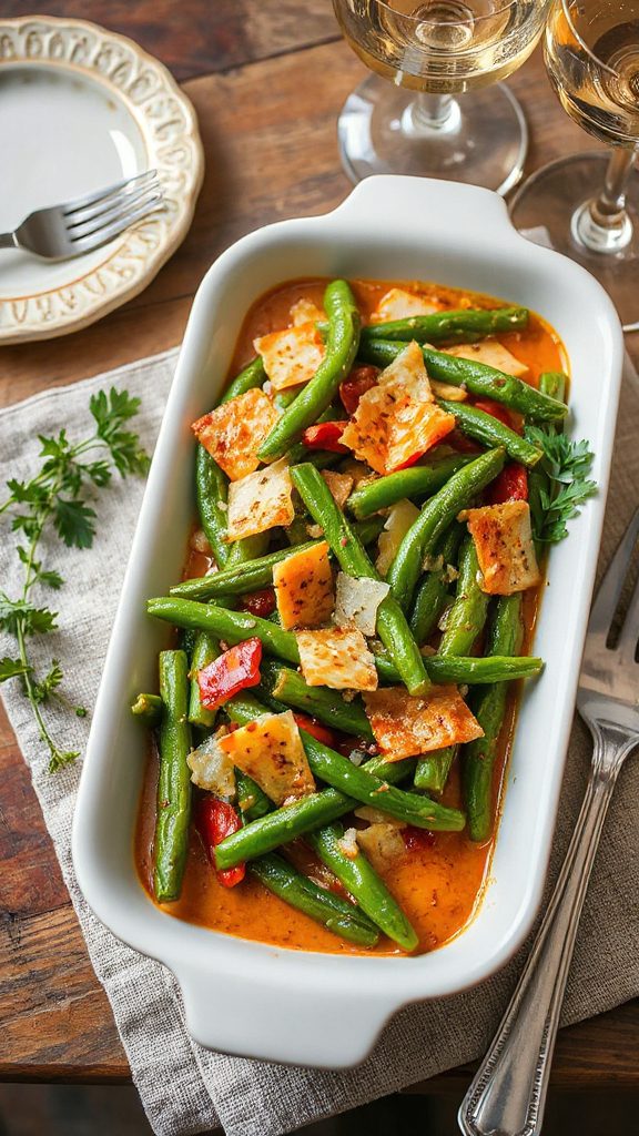 spicy parmesan green beans