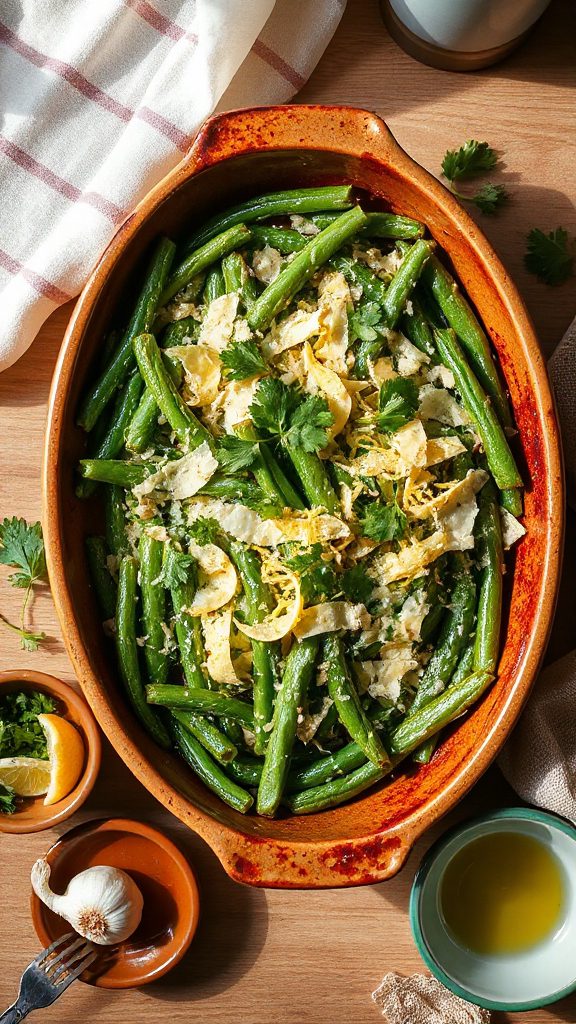 spicy parmesan green beans casserole