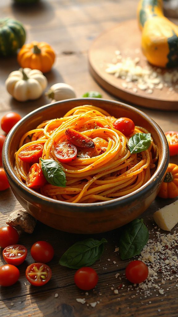 spicy pumpkin pasta dish spicy pumpkin pasta dish