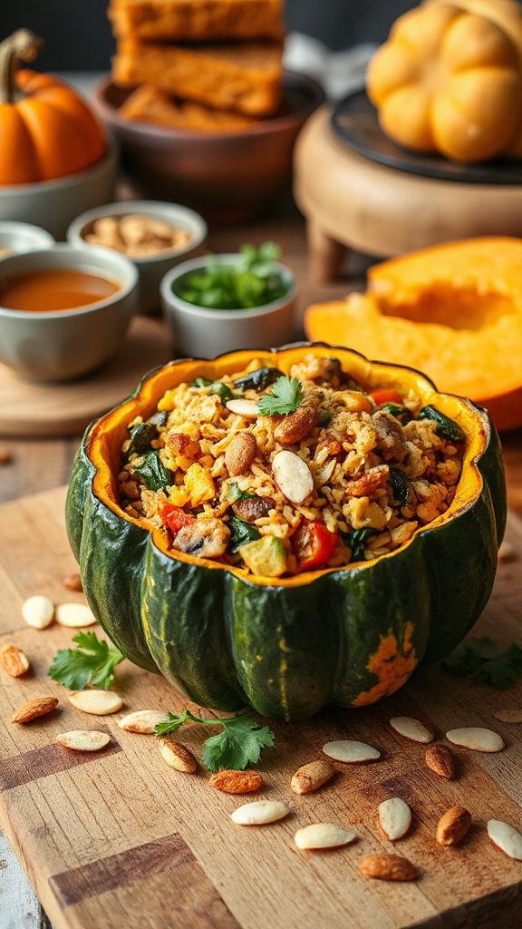 spicy quinoa filled acorn squash spicy quinoa filled acorn squash