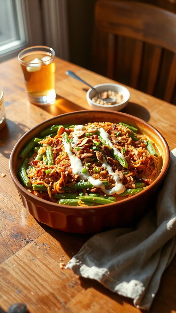 spicy ranch green bean casserole