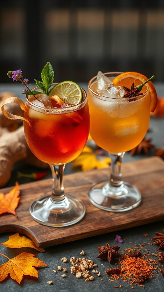 spicy refreshing autumn cocktail spicy refreshing autumn cocktail