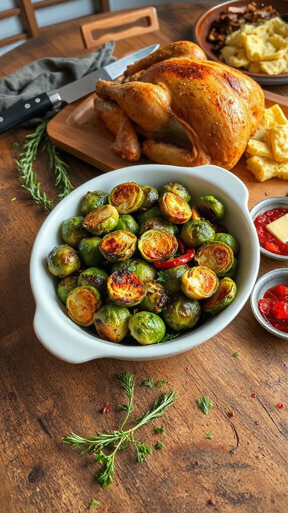 spicy roasted brussels sprouts