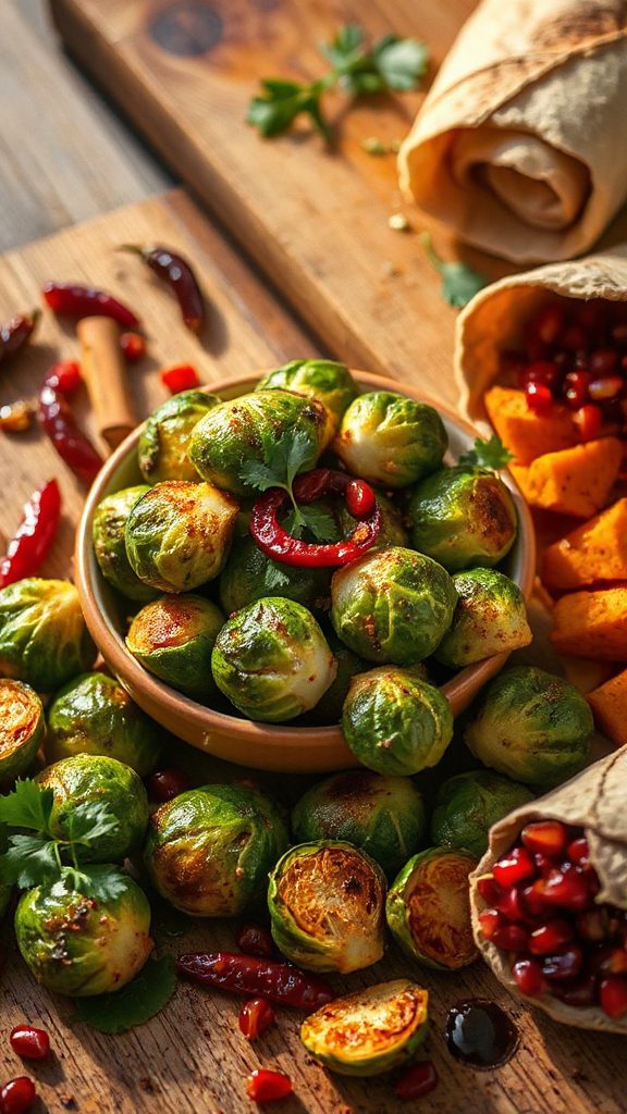 spicy roasted brussels sprouts