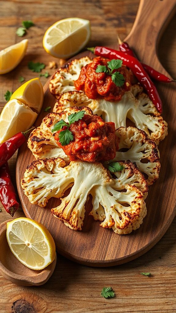 spicy roasted cauliflower steaks spicy roasted cauliflower steaks