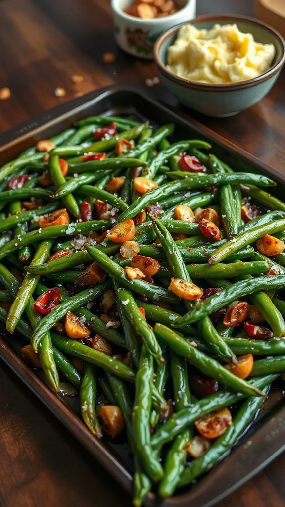 spicy roasted green bean recipe
