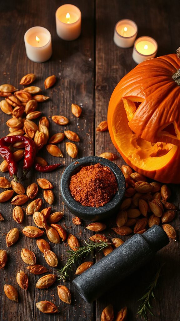 spicy roasted pumpkin seeds