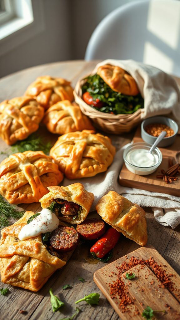 spicy sausage and swiss chard