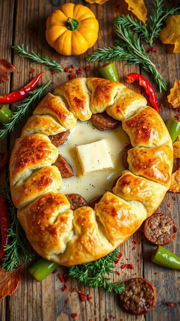 spicy sausage cheese bread