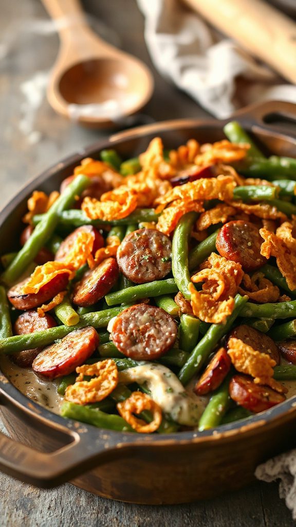 spicy sausage green bean casserole spicy sausage green bean casserole