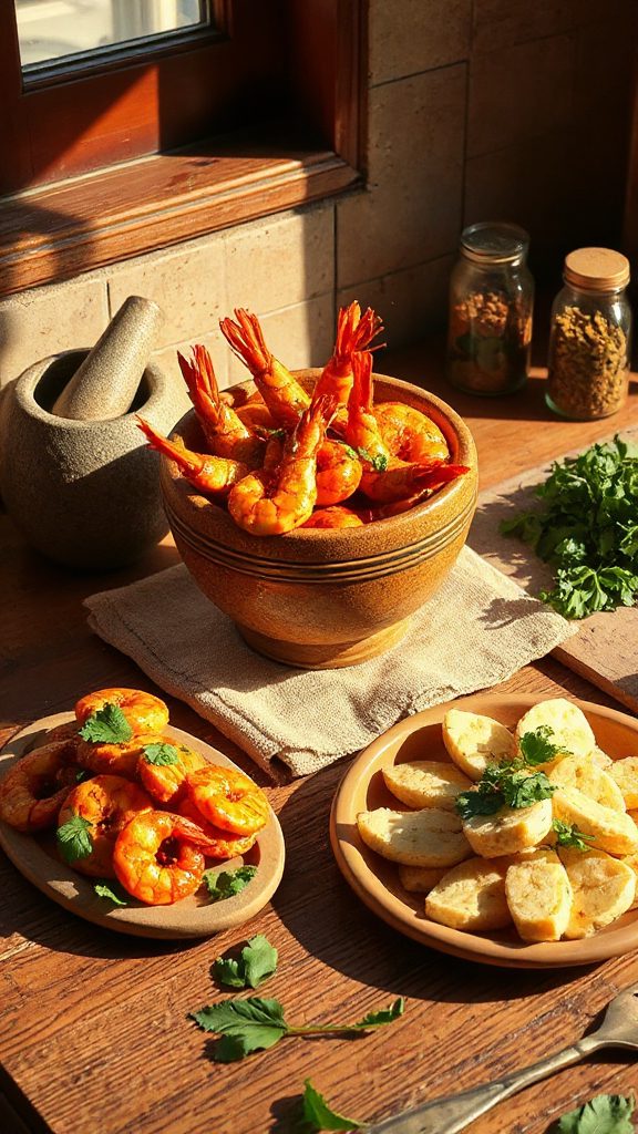 spicy shrimp in palm sauce spicy shrimp in palm sauce