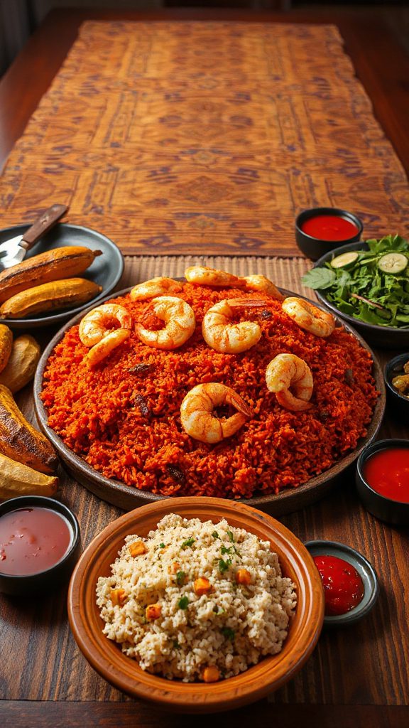 spicy shrimp jollof rice