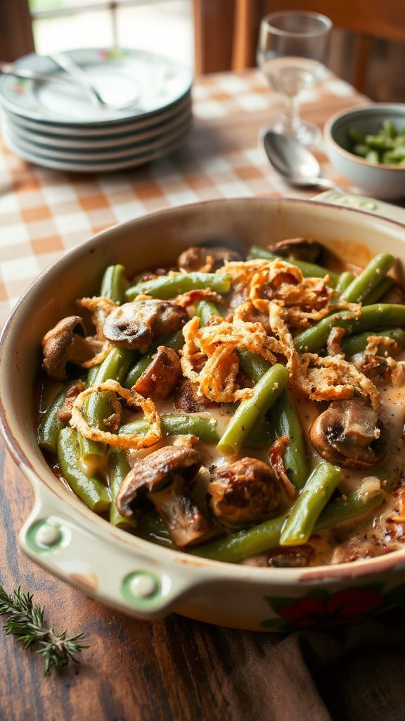 spicy southern green bean casserole