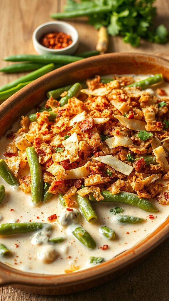 spicy southwest green bean casserole
