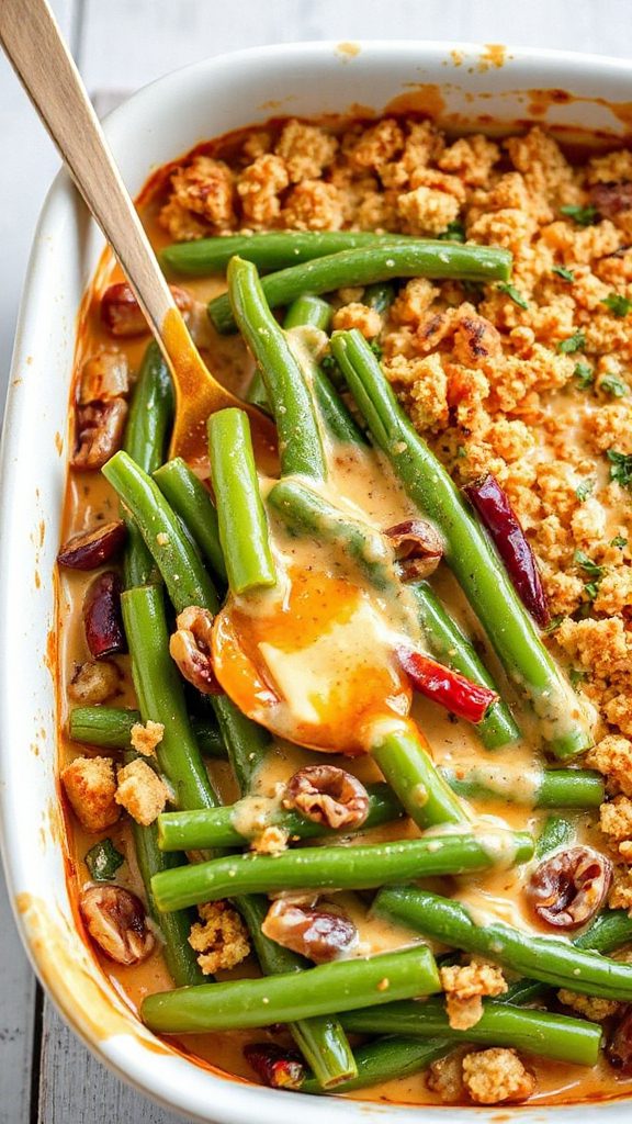 spicy sriracha green bean casserole