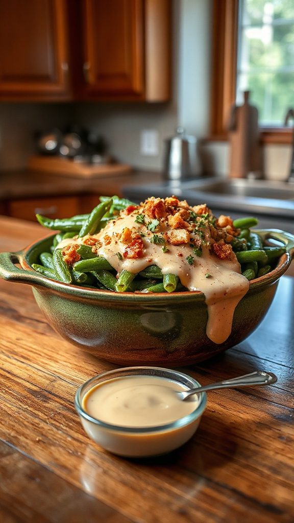 spicy sriracha mayo green beans