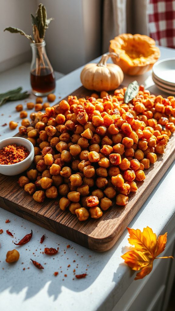 spicy sweet chickpea snack