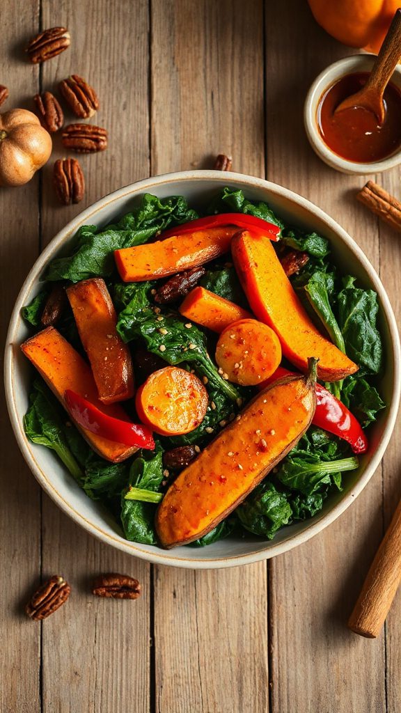 spicy sweet potato stir fry