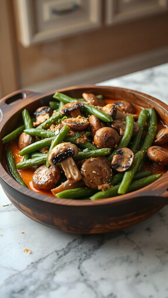 spicy szechuan mushroom casserole