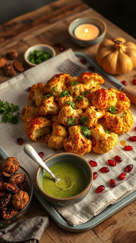 spicy tahini cauliflower roast