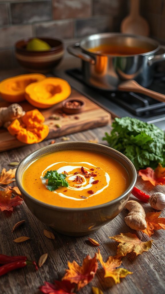 spicy turkey butternut squash soup